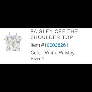 Paisley off the shoulder top